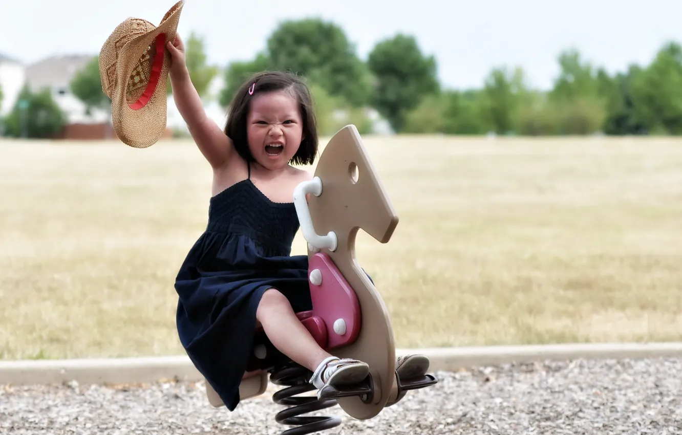 Photo wallpaper mood, horse, girl