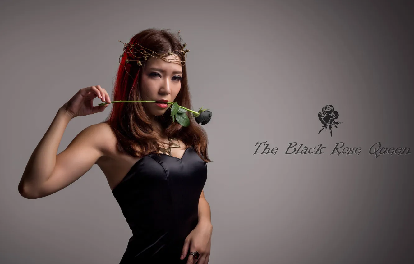 Photo wallpaper girl, style, roses