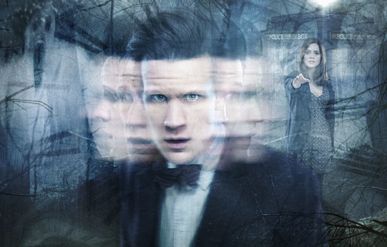 Photo wallpaper forest, look, girl, branches, face, mystic, dress, actress