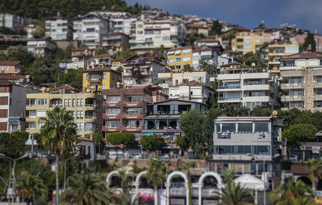 Photo wallpaper Turkey, architecture, the city, Alania