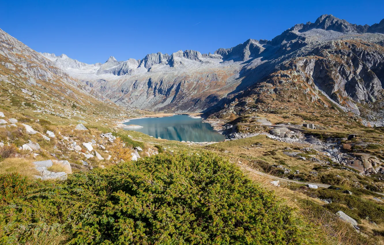 Photo wallpaper mountains, lake, Italy, Val Salarno