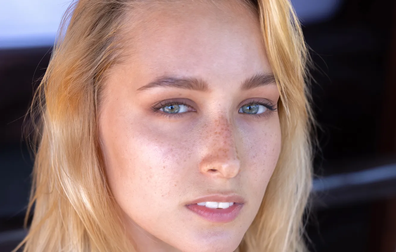 Wallpaper girl, photo, blue eyes, model, blonde, pornstar, portrait, closeup for mobile and