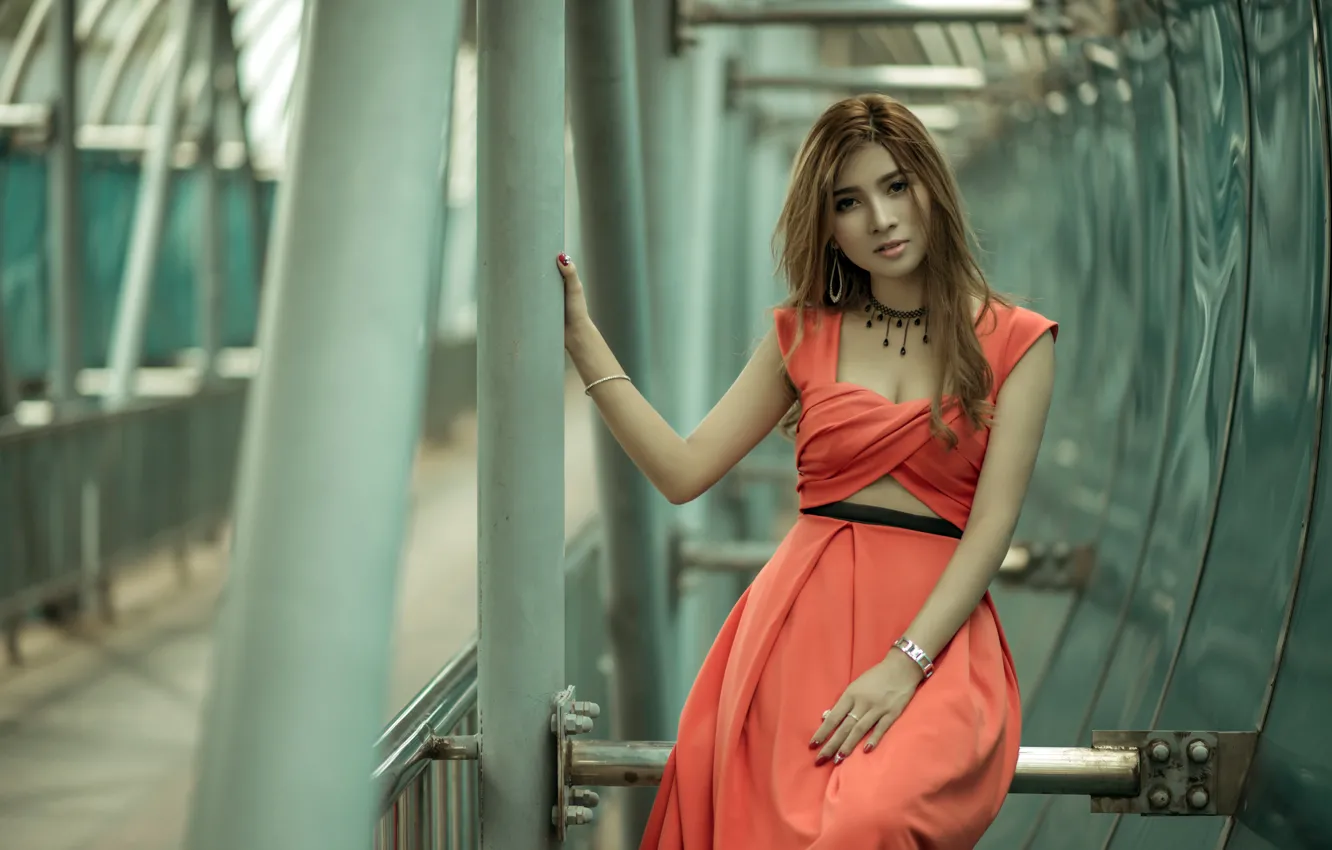 Photo wallpaper Asian, girl, look