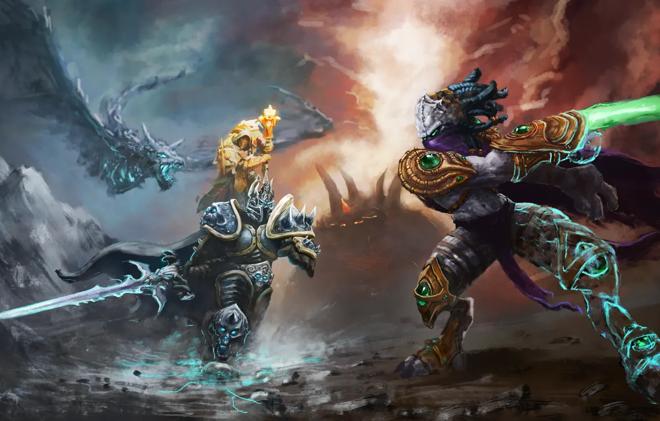 Photo wallpaper Warcraft, arthas, Heroes of the Storm, moba, zeratul