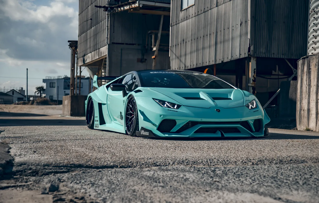 Photo wallpaper Lamborghini, Side, Sportcar, Liberty Walk, Huracan, Lamborghini Huracan, LB Works