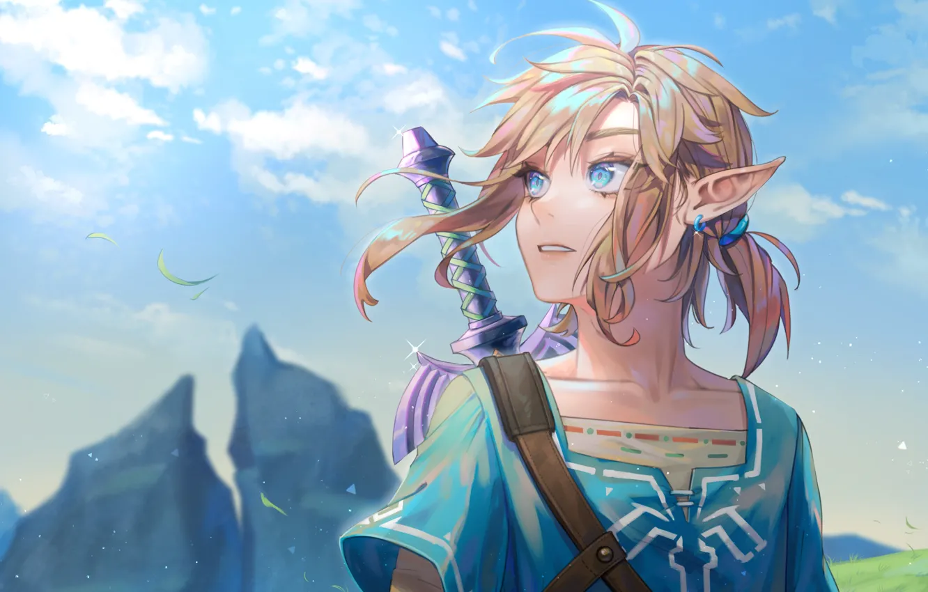 Photo wallpaper nature, elf, guy, The Legend of Zelda, Link