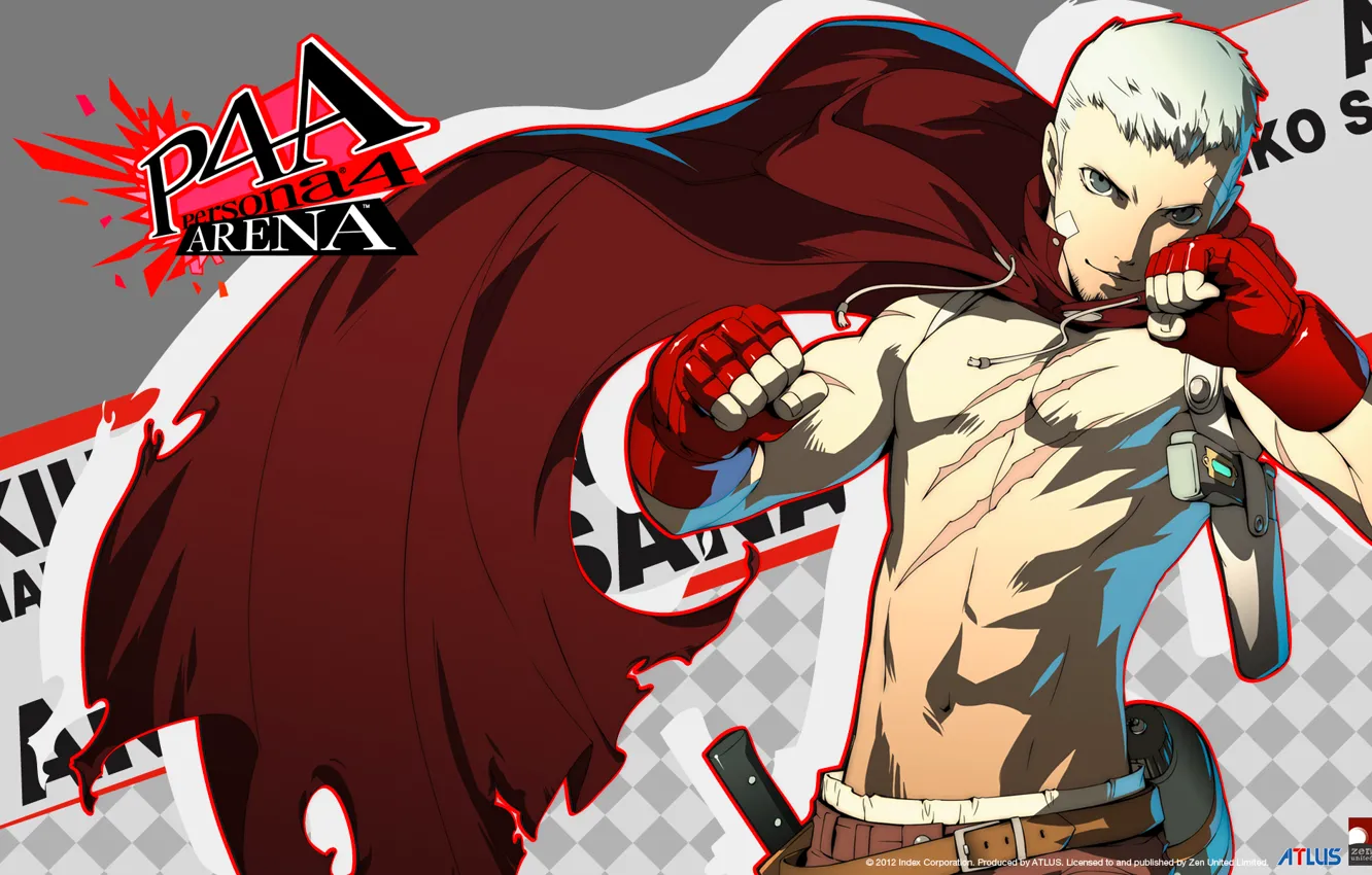 Photo wallpaper guy, scar, torso, Person 4, sanada akihiko