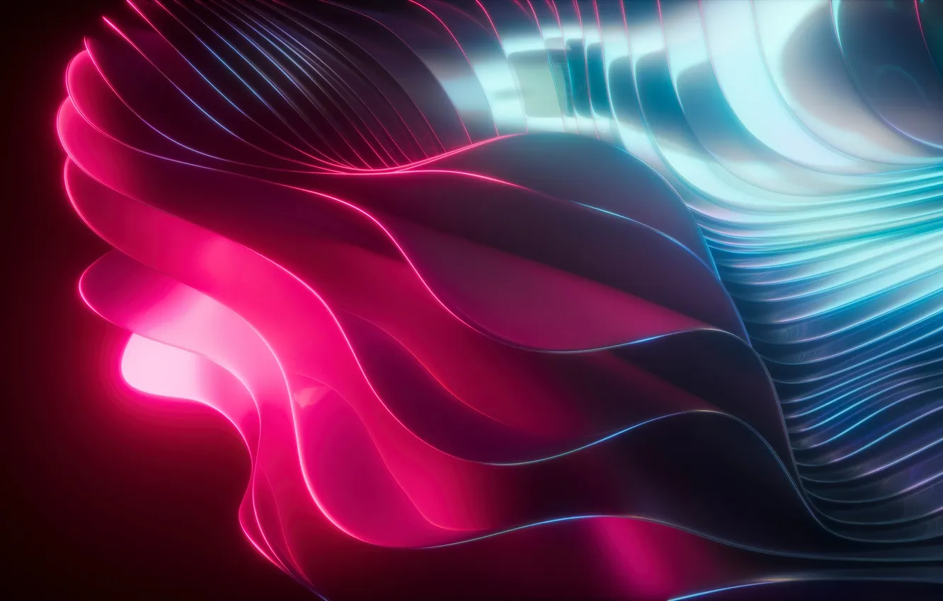 Photo wallpaper abstract, light, blue, pink