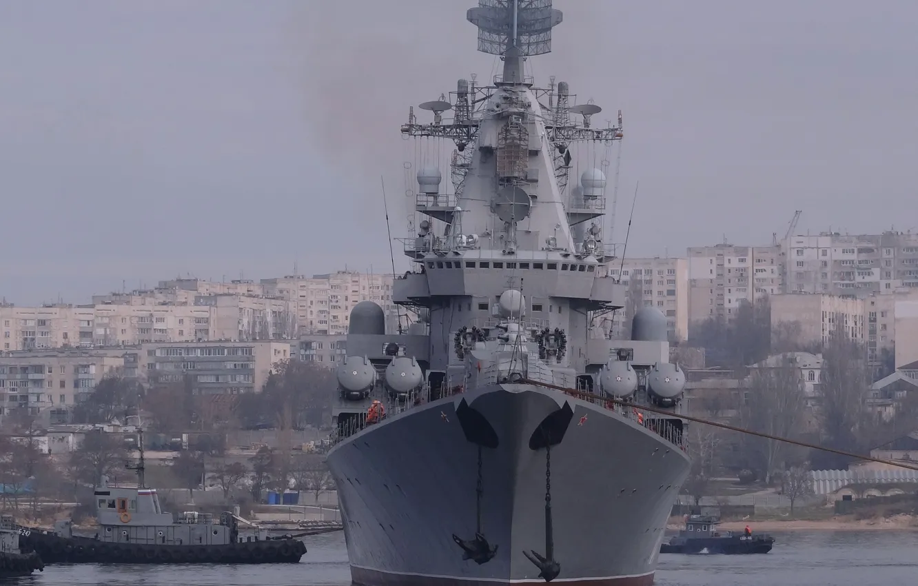 Photo wallpaper Moscow, cruiser, rocket, Guards, The Black Sea Fleet