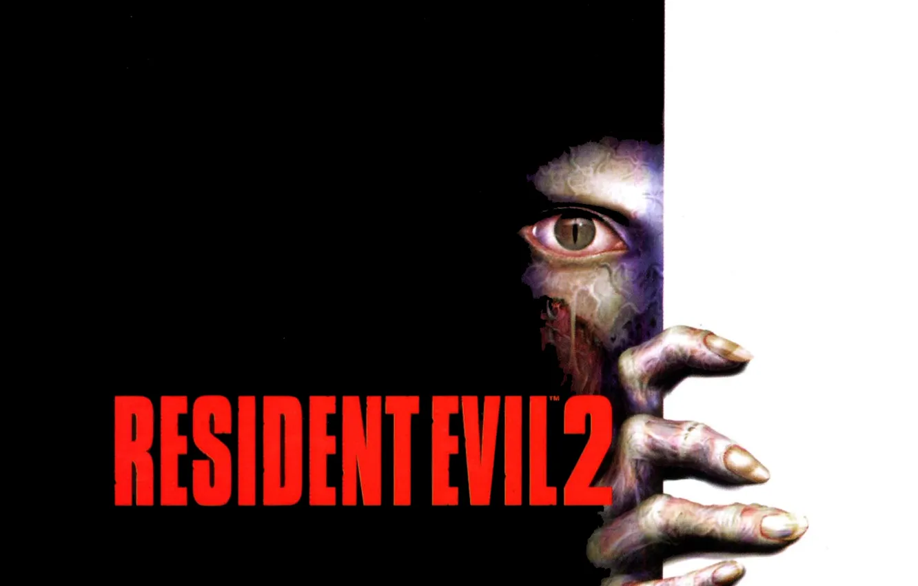 Photo wallpaper eyes, zombies, resident evil, resident evil, resident evil 2, resident evil 2