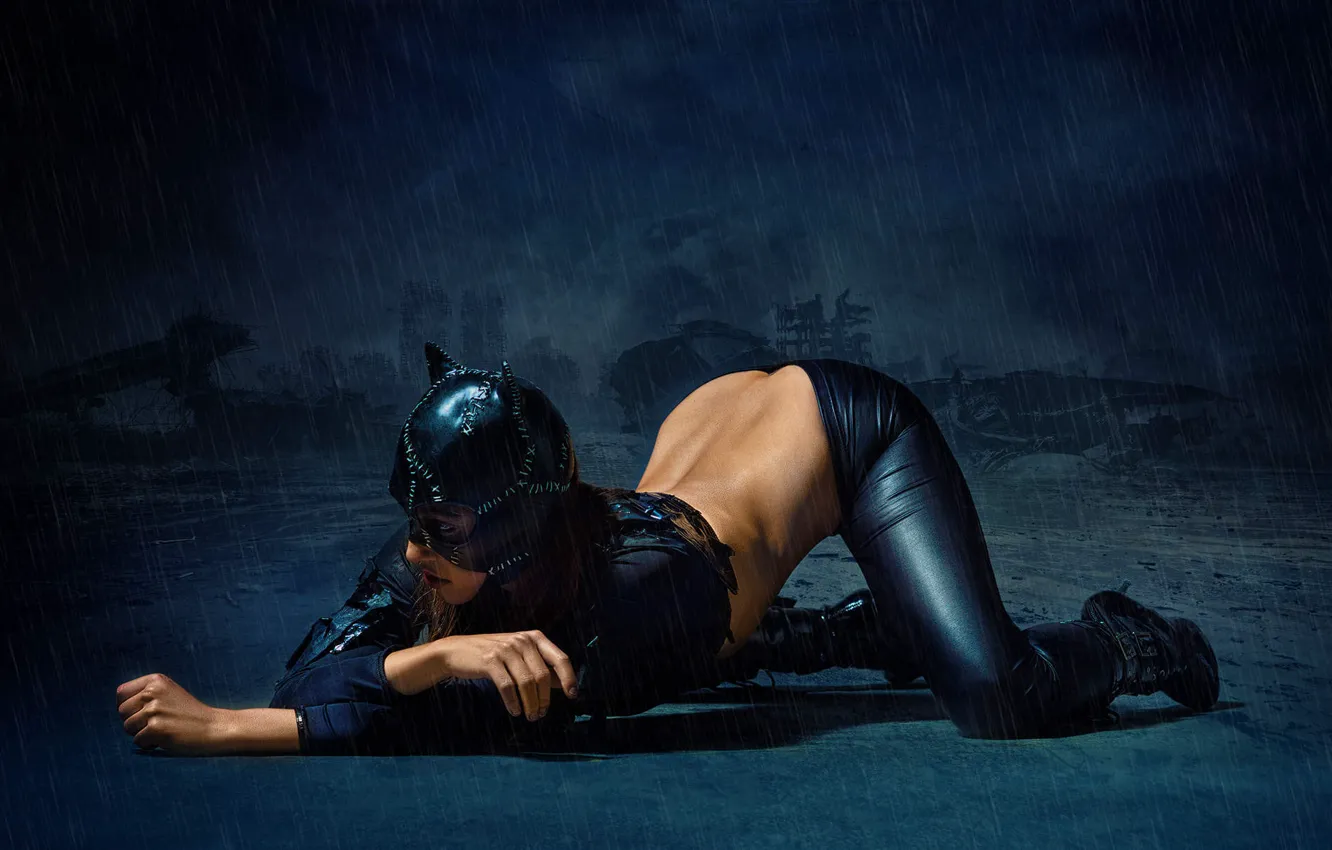 Photo wallpaper cat, woman, mask, image, catwoman, Stefan Gesell