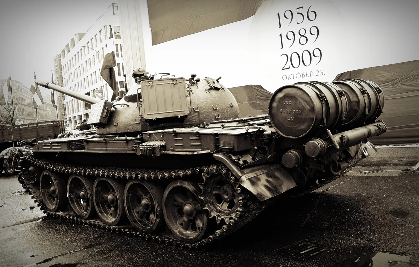 Photo wallpaper tank, USSR, armor, T-54, military equipment