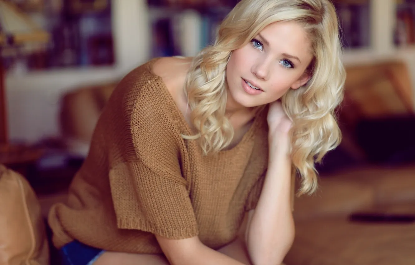 Photo wallpaper look, girl, blonde, Berit Birkeland