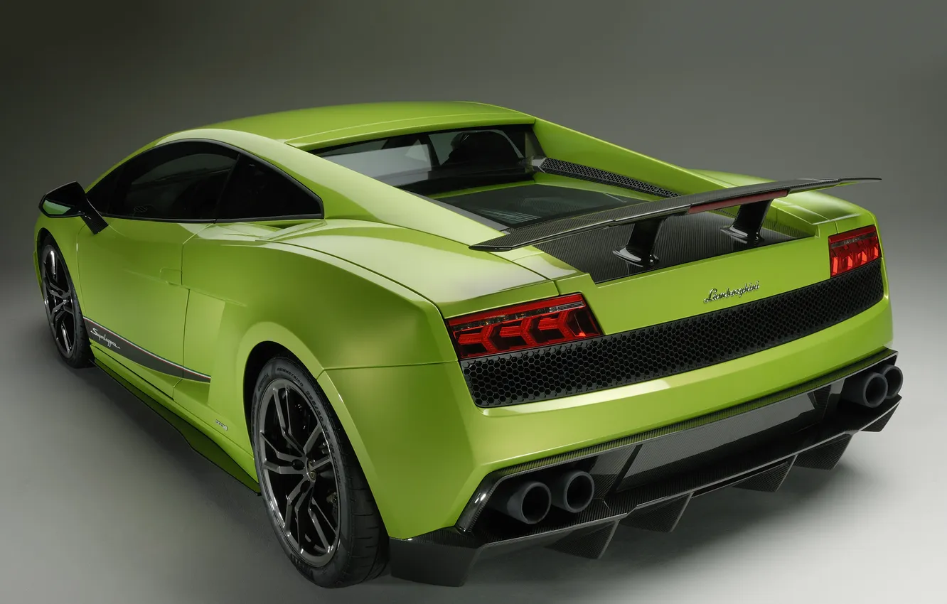 Photo wallpaper green, Lamborghini, Superleggera, Gallardo, car, back, Lamborghini, LP570-4