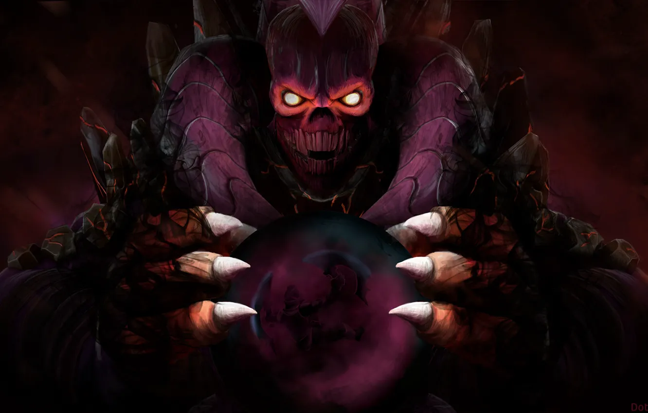 Photo wallpaper skull, the demon, art, claws, Dota 2, Shadow Demon, Anti-Mage