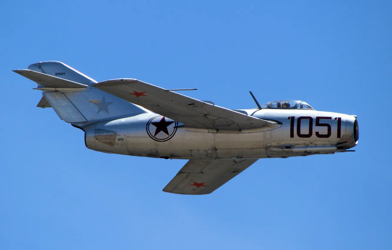 Photo wallpaper flight, fighter, Soviet, The MiG-15