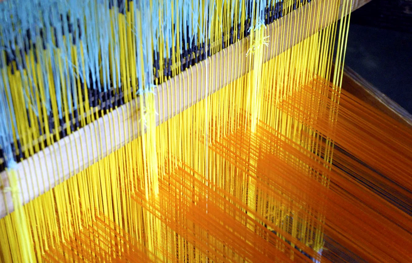 Photo wallpaper paint, Japan, Kyoto, thread, loom, Nishijin