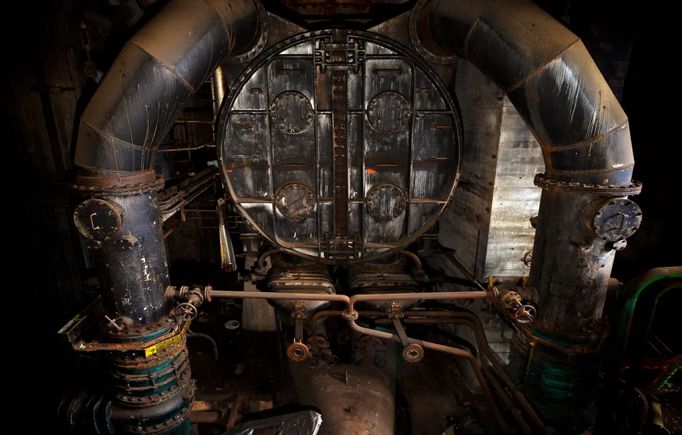 Photo wallpaper Central, abandoned, thermatic