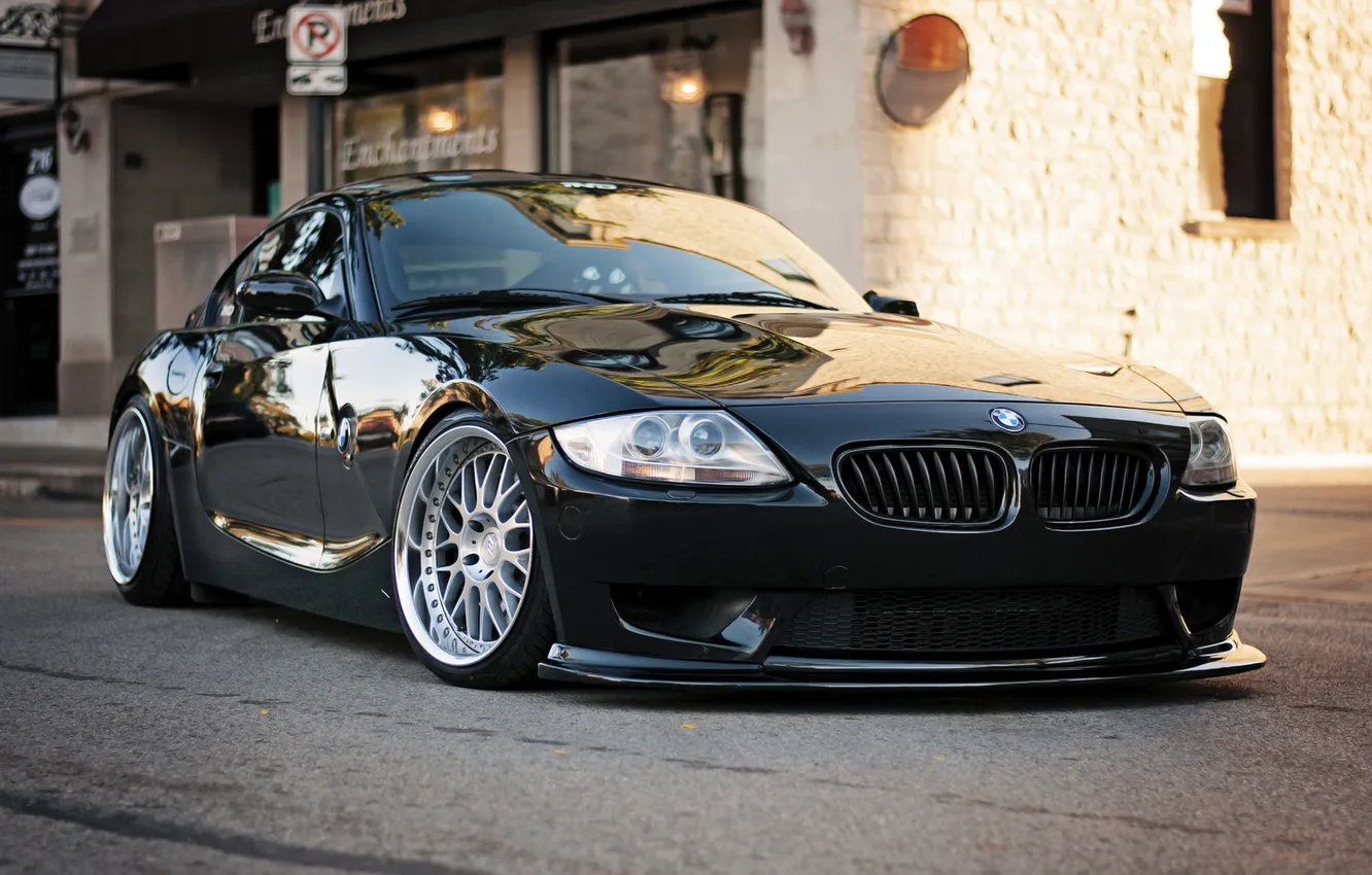 Photo wallpaper BMW, black, bbs, stance, Z4M