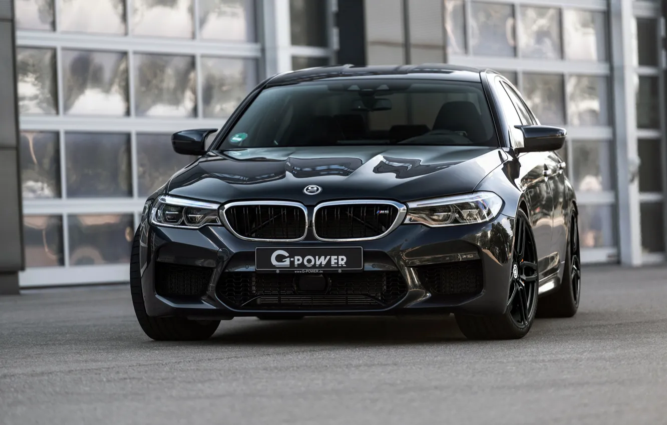 Photo wallpaper BMW, sedan, front view, G-Power, 2018, BMW M5, four-door, M5