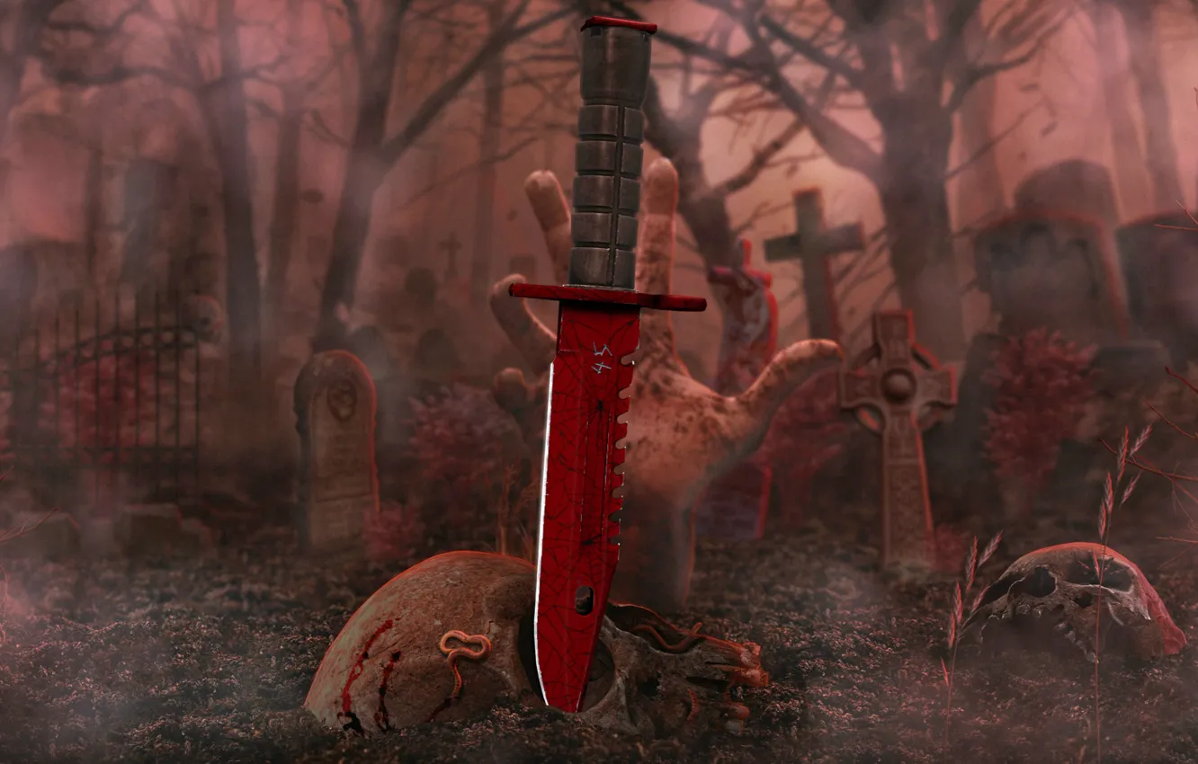 Photo wallpaper red, Counter Strike, knife, CS:GO, counter strike global offensive, m9 bayonet, crimson web