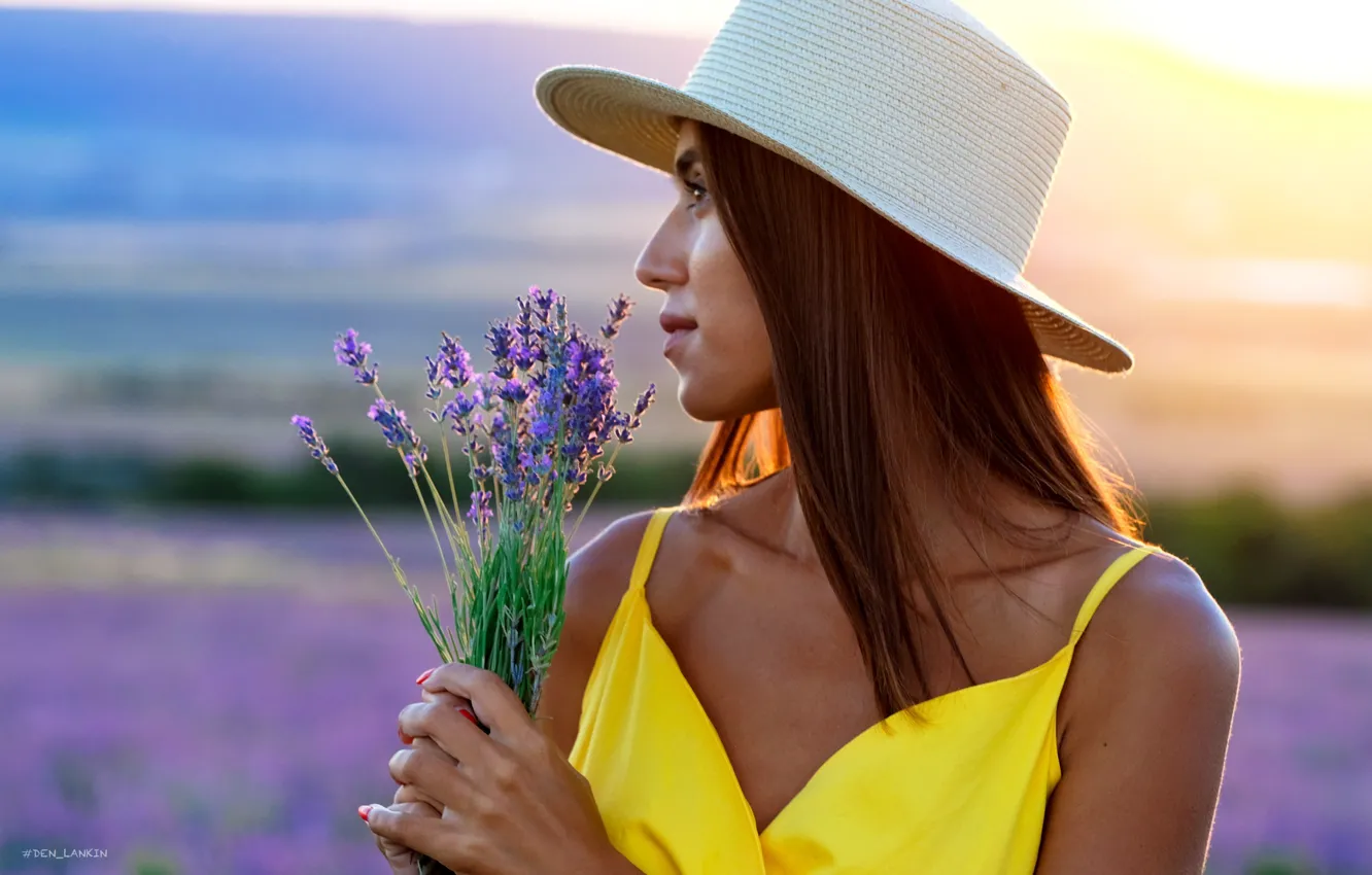 Photo wallpaper look, girl, hat, Denis Lankin, Vitalina Afanasyev