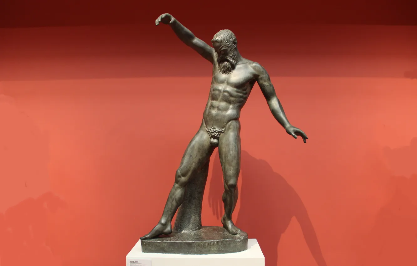 Photo wallpaper Moscow, male, statue, sculpture, Nude, copy, The Pushkin State Museum, The ancient Greek sculptor