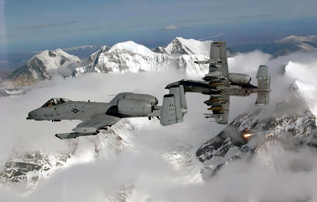 Photo wallpaper snow, mountains, flight, aircraft