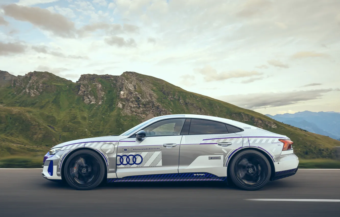 Photo wallpaper clouds, mountains, track, Audi, side view, Limited Edition, Audi RS, 2023