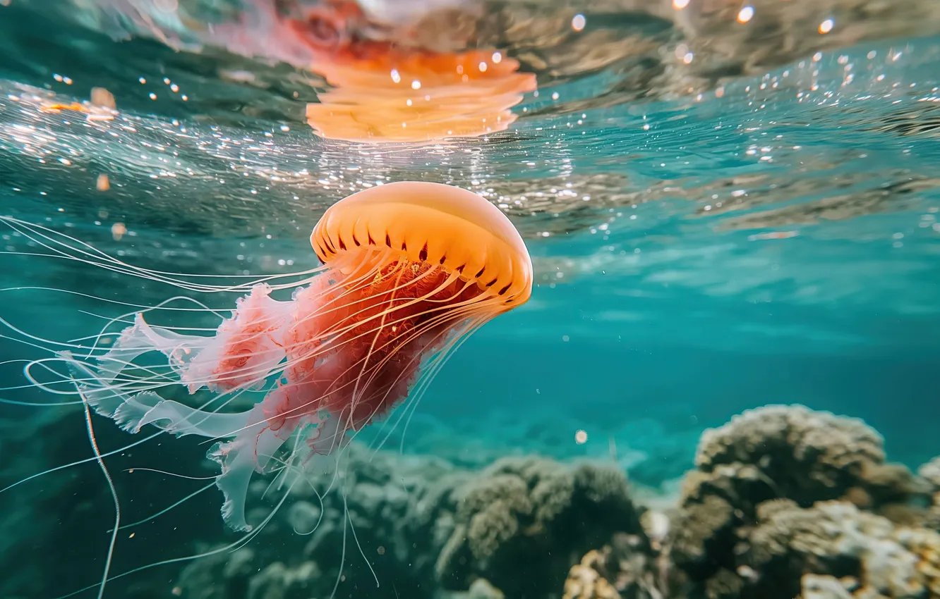 Photo wallpaper box, Jellyfish, Australian