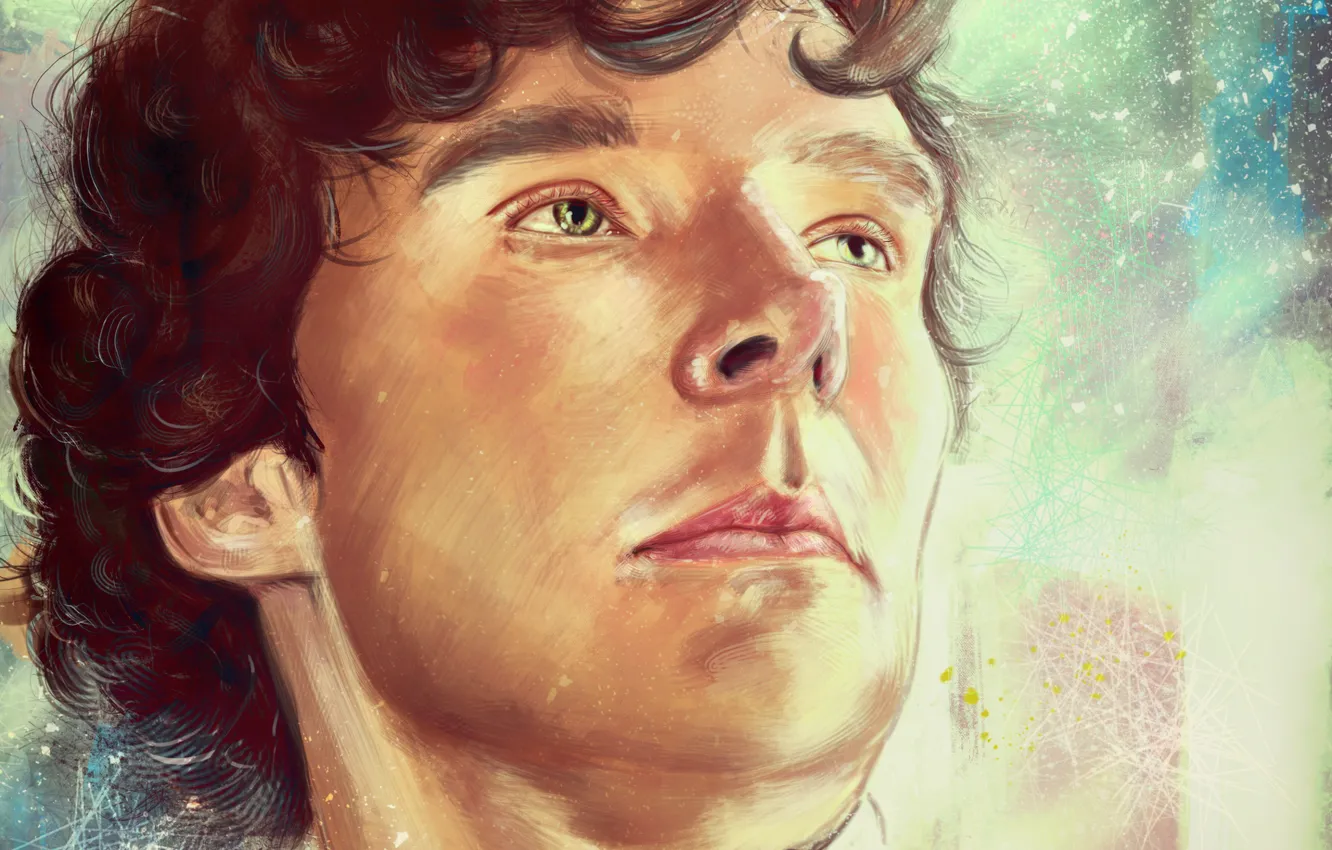Photo wallpaper art, Sherlock Holmes, Benedict Cumberbatch, Benedict Cumberbatch, Sherlock, Sherlock BBC, Sherlock (TV series), by andycwhite