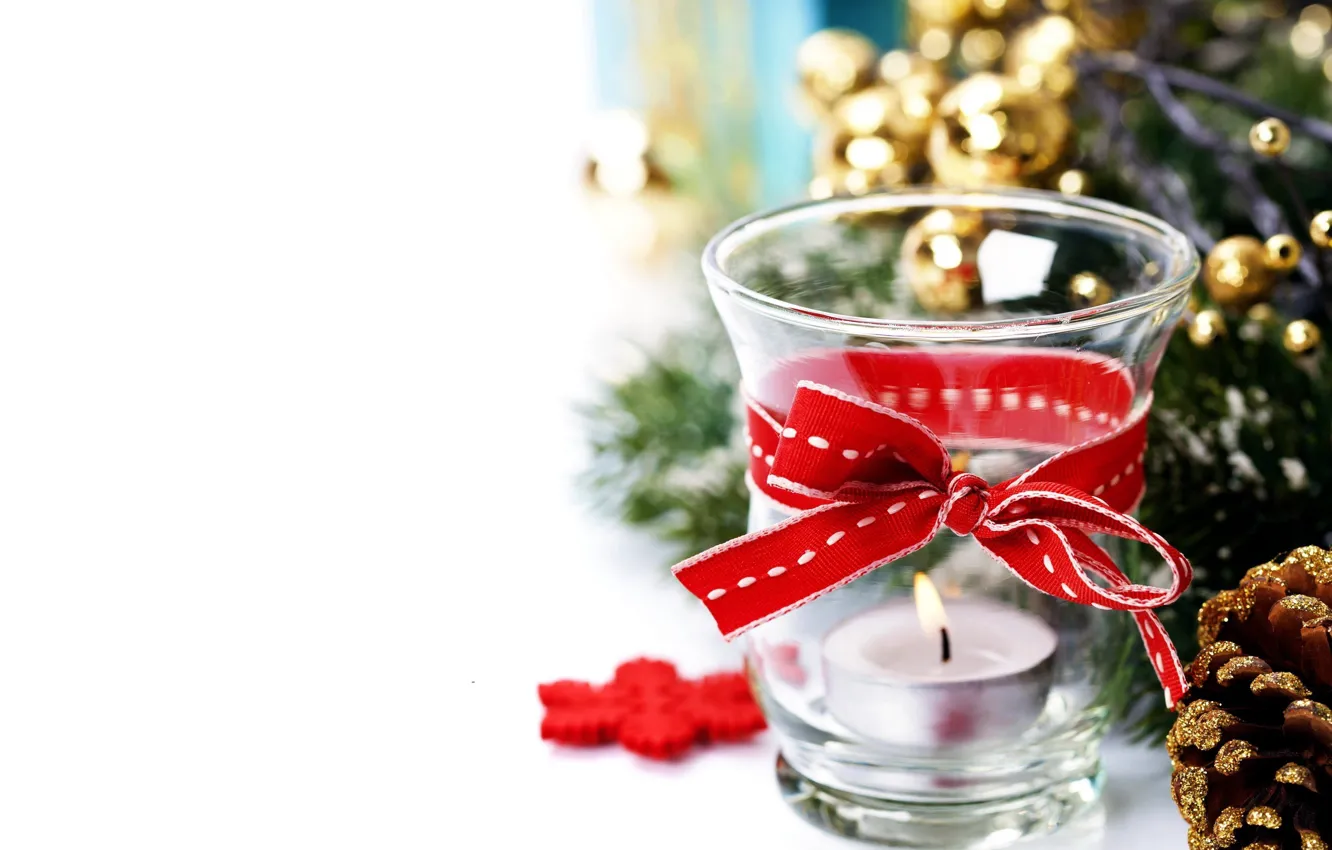 Photo wallpaper decoration, holiday, new year, candles, tape, decor, Natalia Klenova