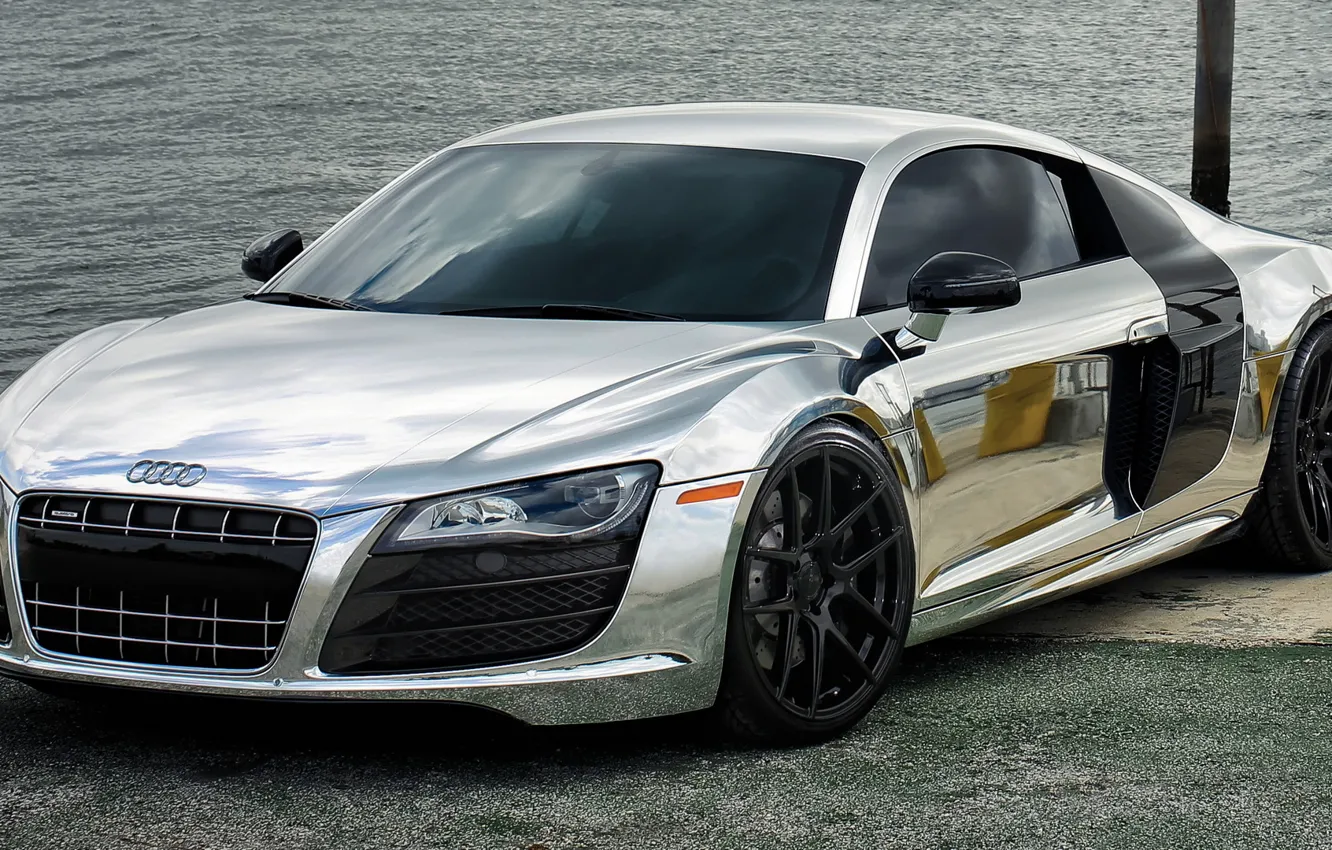 Photo wallpaper audi, wheels, velgen, Hrome, R8