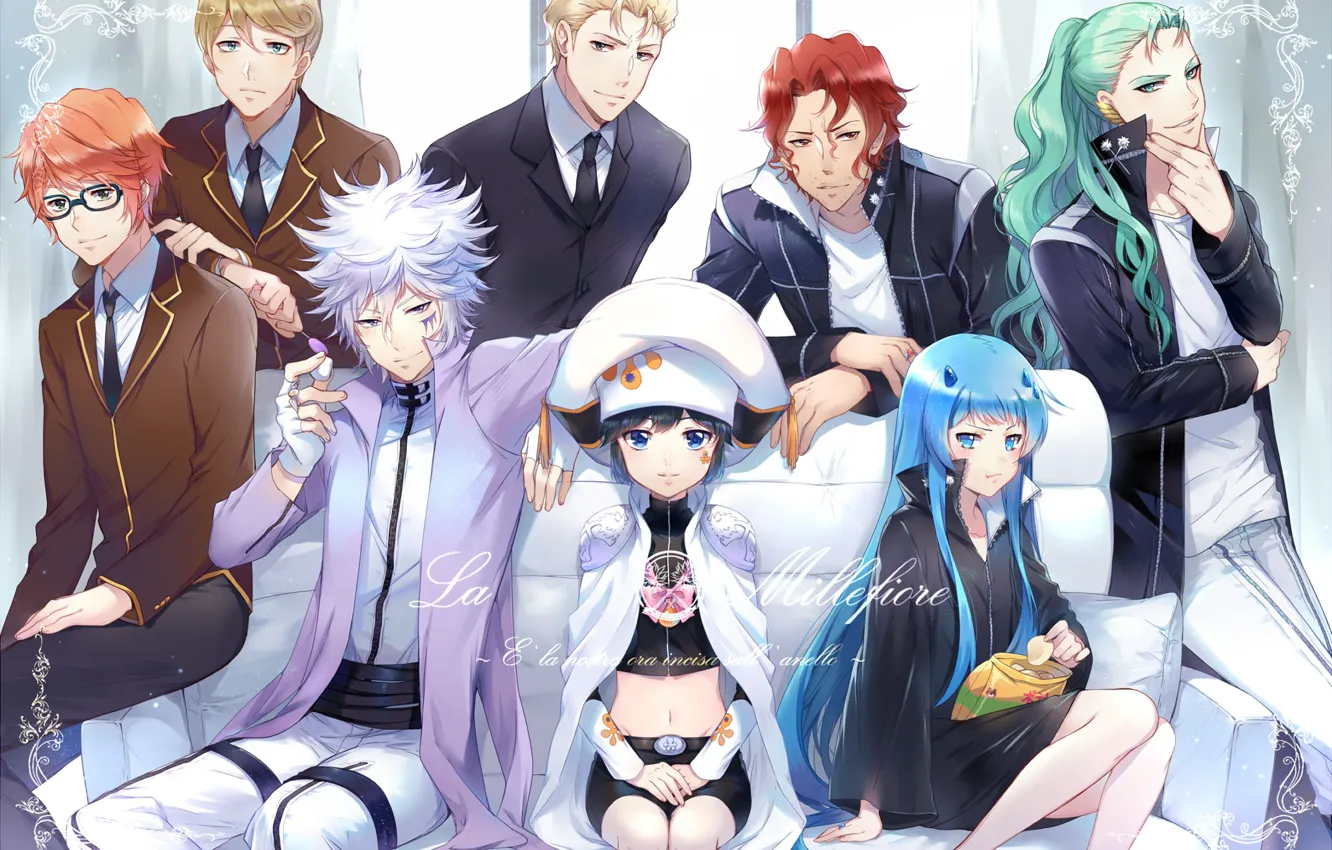 Photo wallpaper anime, girl, guy, Katekyo Hitman REBORN!