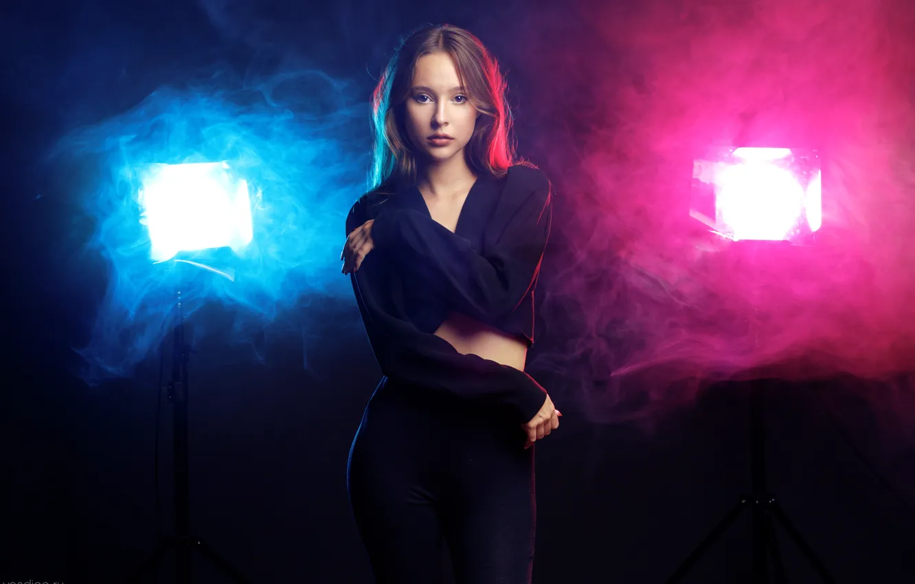 Photo wallpaper look, figure, brunette, long hair, Evgeniy Bulatov, Evgeny Bulatov