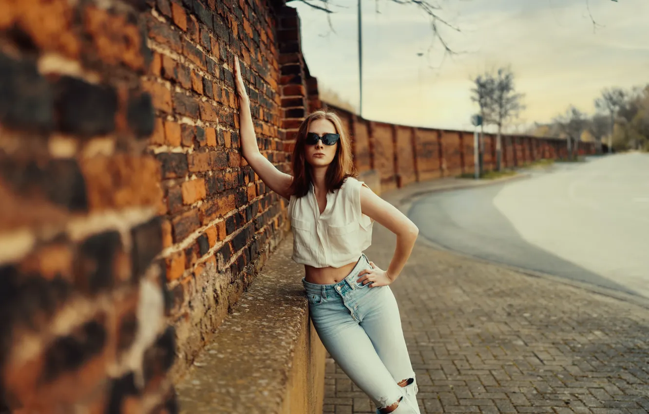 Photo wallpaper girl, pose, Milena