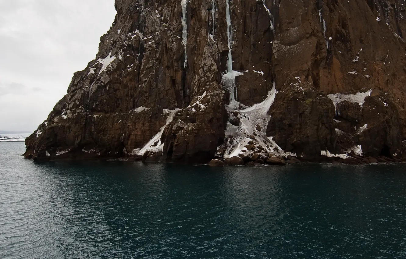 Photo wallpaper sea, water, rocks, rock