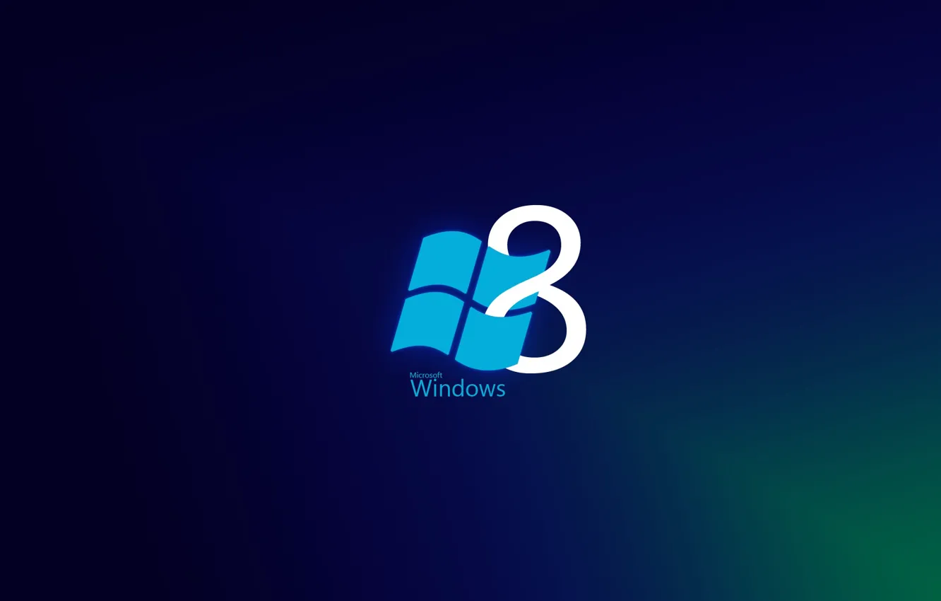 Photo wallpaper logo, blue, windows 8