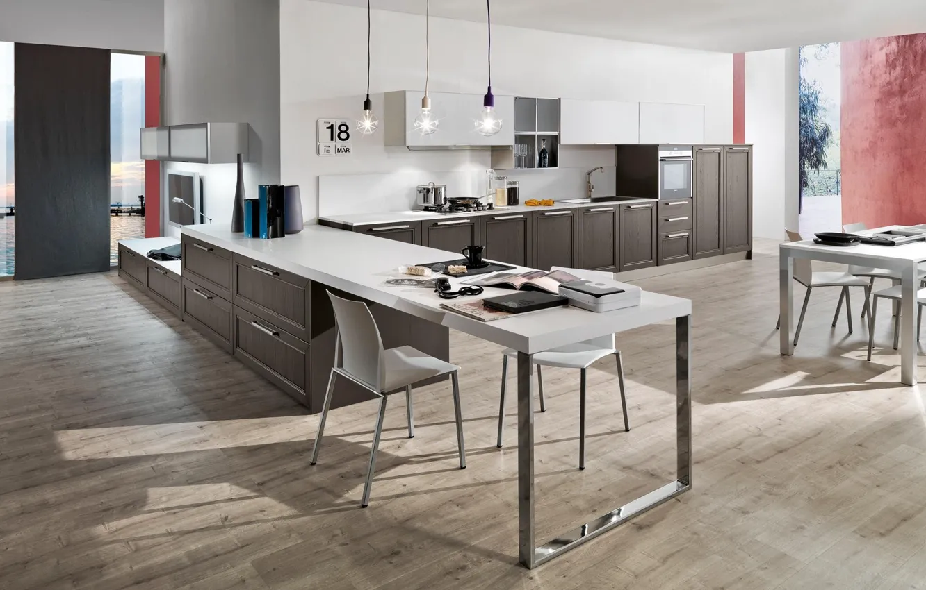 Photo wallpaper design, style, interior, kitchen, dining room, Padova