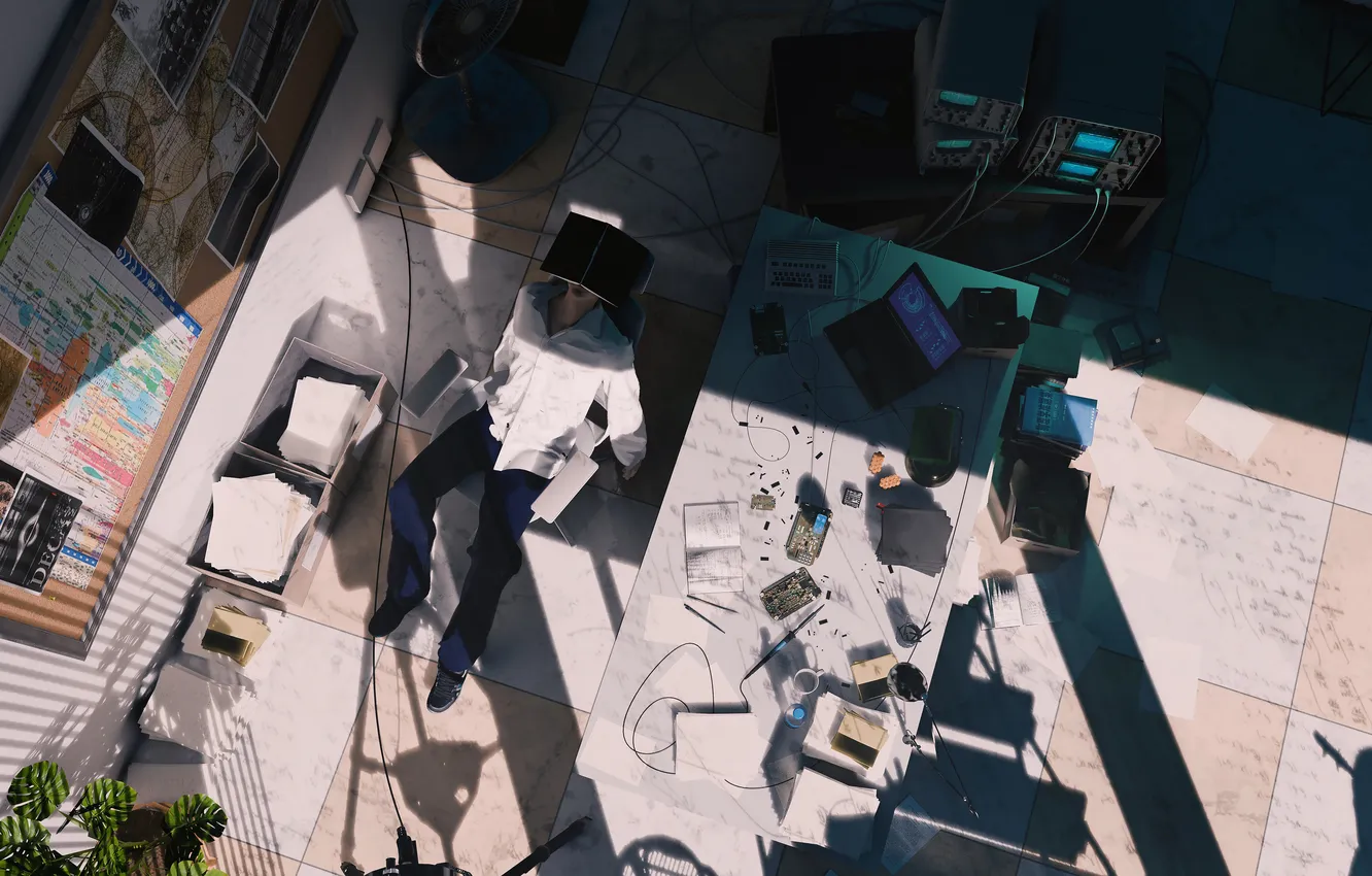 Photo wallpaper room, chair, book, guy, Wlop