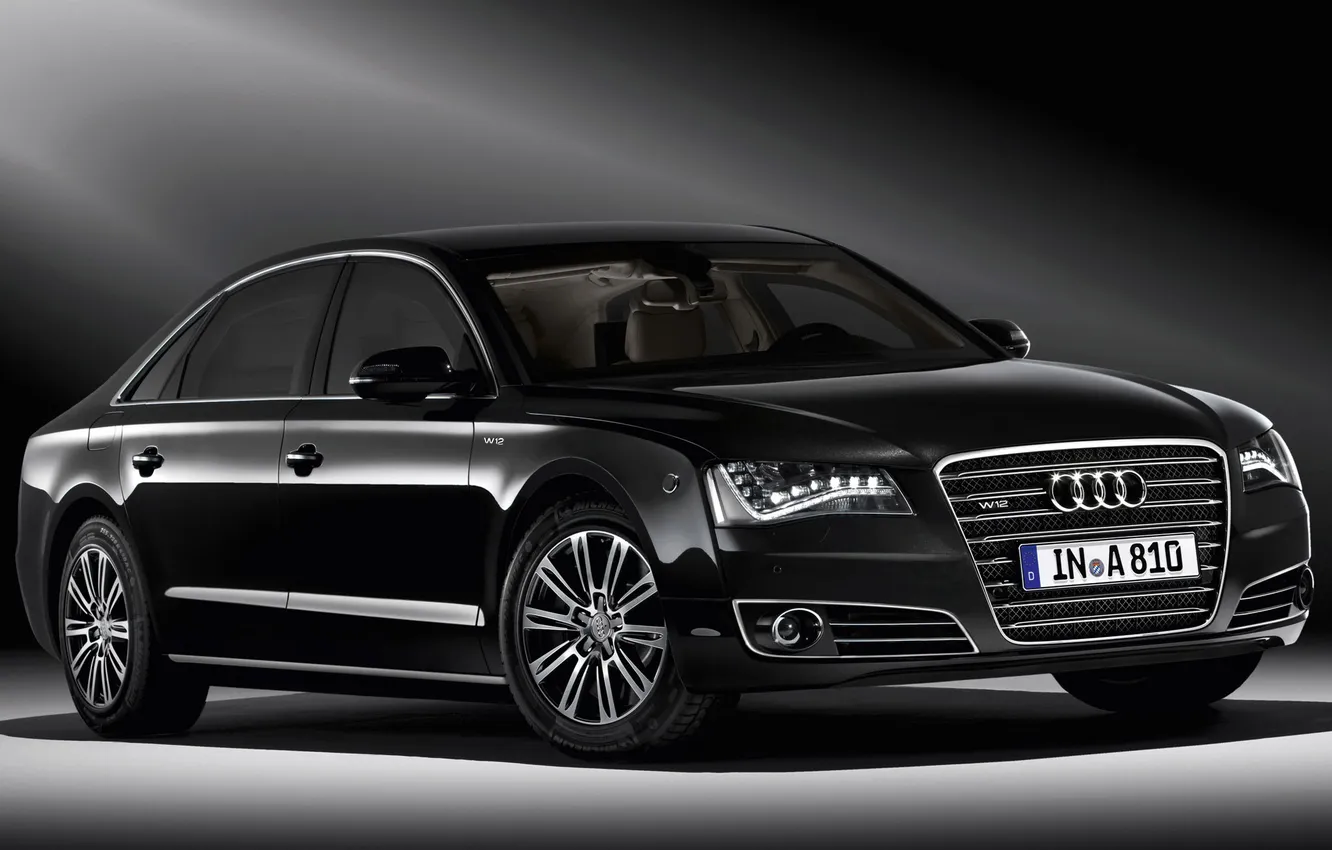 Photo wallpaper Audi, Audi, black, W12, security