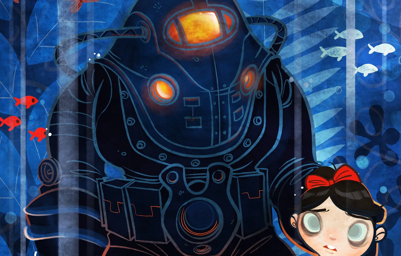 Photo wallpaper bioshock, big daddy, bioshock 2, big daddy