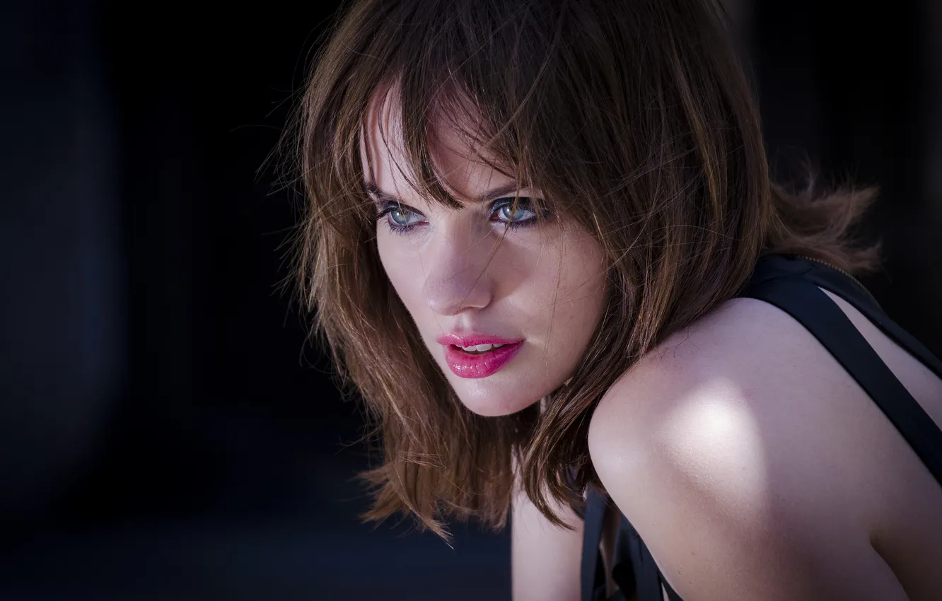 Photo wallpaper look, girl, face, background, cutie