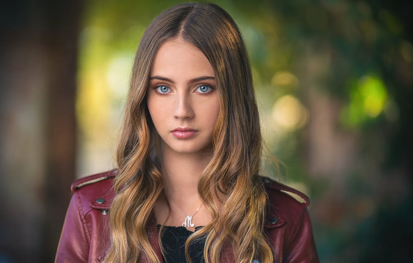 Photo wallpaper look, girl, model, hair, Melina