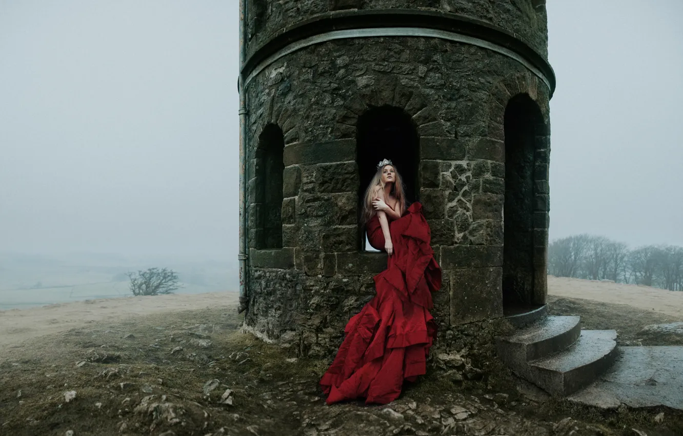 Photo wallpaper girl, castle, Princess