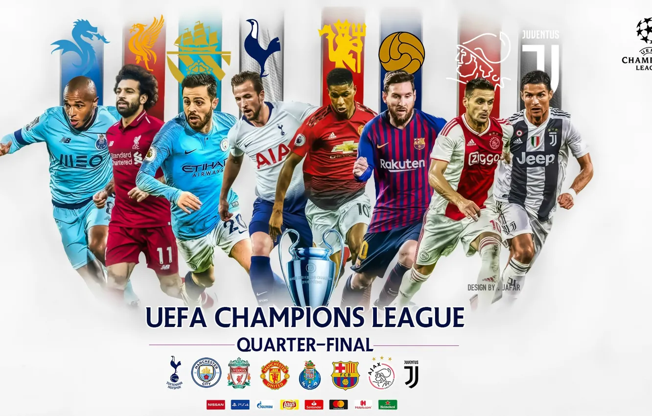 Photo wallpaper football, Champions League, UEFA, 2019, the quarter-finals