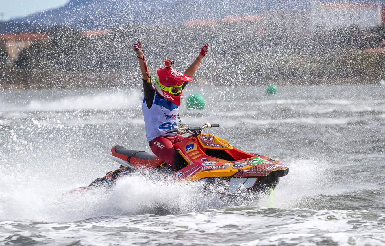 Photo wallpaper race, boat, speed