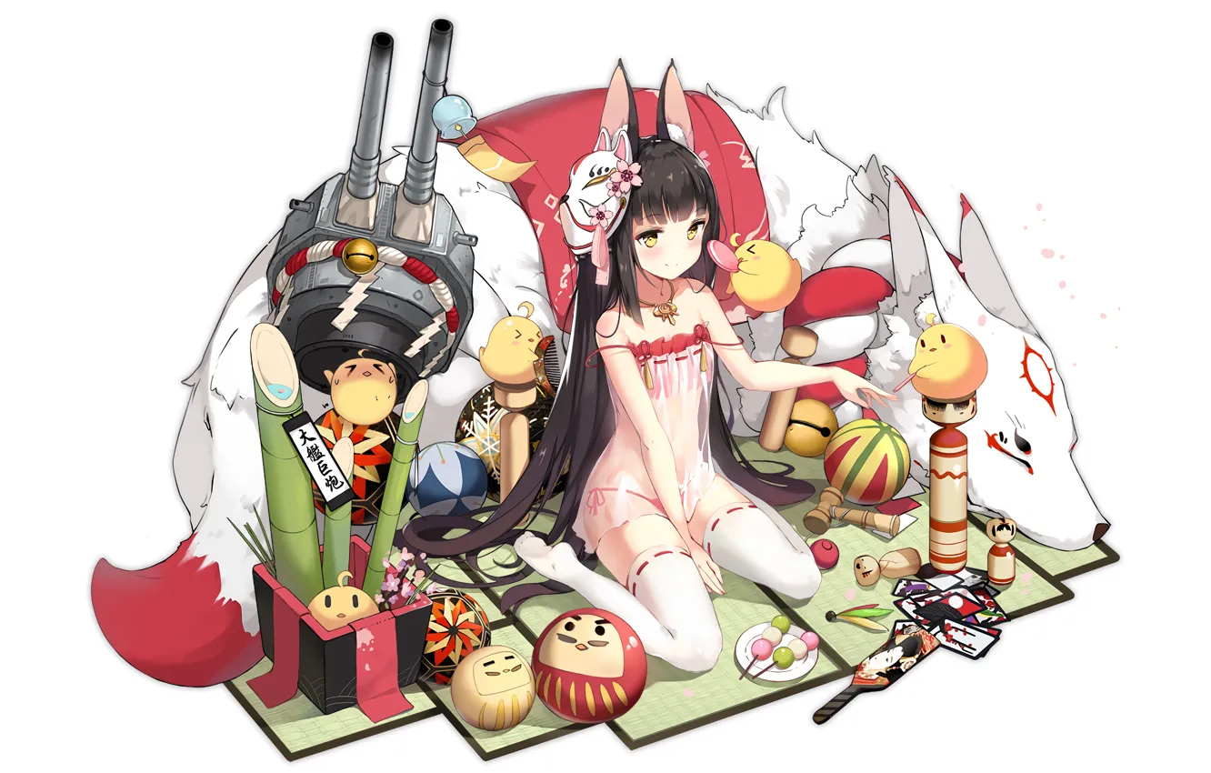 Photo wallpaper girl, sexy, panties, thighhighs, long hair, anime, beautiful, pretty