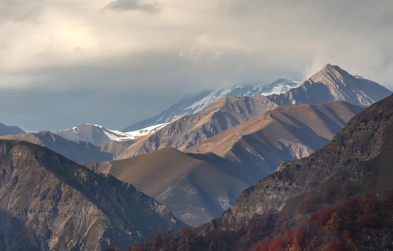 Photo wallpaper sky, nature, background, mountain, travel, land, azerbaijan