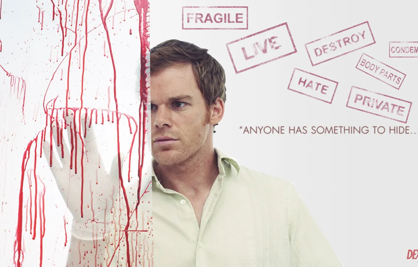 Photo wallpaper blood, maniac, Dexter, the series, killer, Dexter, Michael C. hall